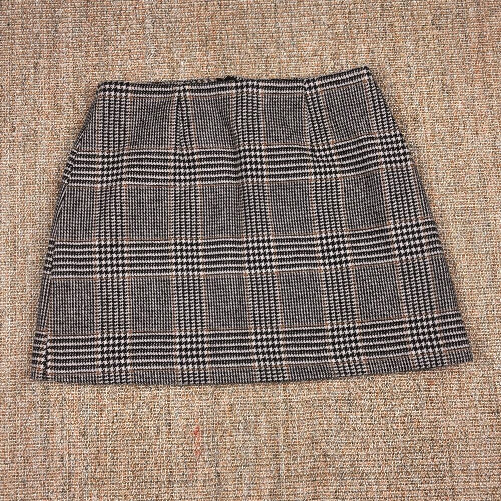 ⚫⚪ ASTR the Label Houndstooth Plaid Mini Skirt | M | Dark Academia